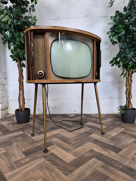 Vintage 60's GEC Television Tambour Doors Mid-Century Retro Film TV Prop