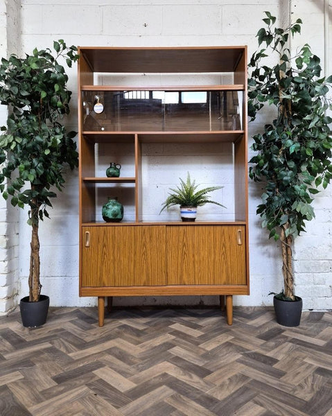 Vintage Mid-Century Schreiber Teak Room Divider Bookcase Scandi MCM Retro