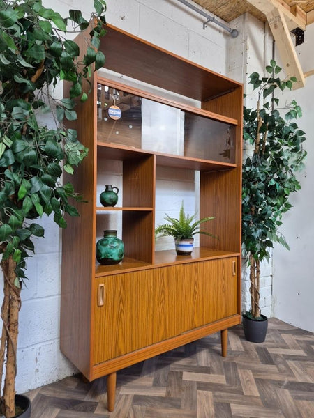 Vintage Mid-Century Schreiber Teak Room Divider Bookcase Scandi MCM Retro