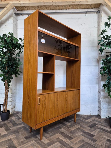 Vintage Mid-Century Schreiber Teak Room Divider Bookcase Scandi MCM Retro