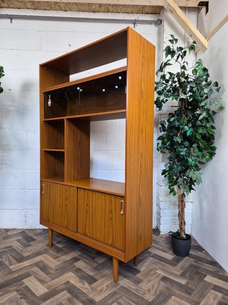 Vintage Mid-Century Schreiber Teak Room Divider Bookcase Scandi MCM Retro