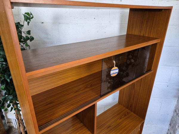 Vintage Mid-Century Schreiber Teak Room Divider Bookcase Scandi MCM Retro