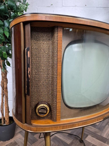 Vintage 60's GEC Television Tambour Doors Mid-Century Retro Film TV Prop