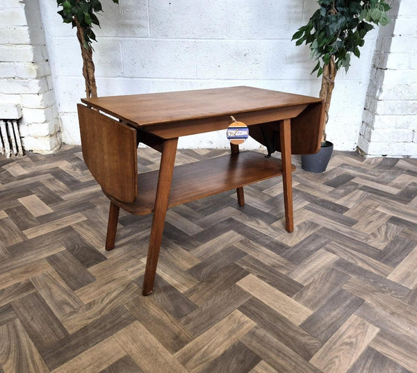 Vintage Mid-Century Dropleaf Teak Coffee Table Scandi Danish Retro MCM