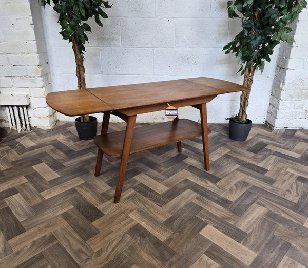 Vintage Mid-Century Dropleaf Teak Coffee Table Scandi Danish Retro MCM