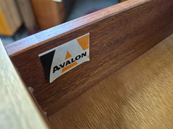 Vintage Mid-Century Avalon Blonde Oak Tallboy Chest 6 Drawers Scandi MCM Retro