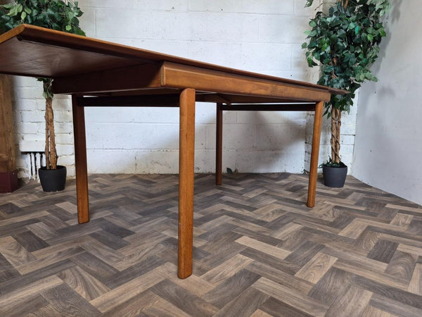 Vintage Mid-Century White & Newton Teak Extending Dining Table And 4 Chairs Set