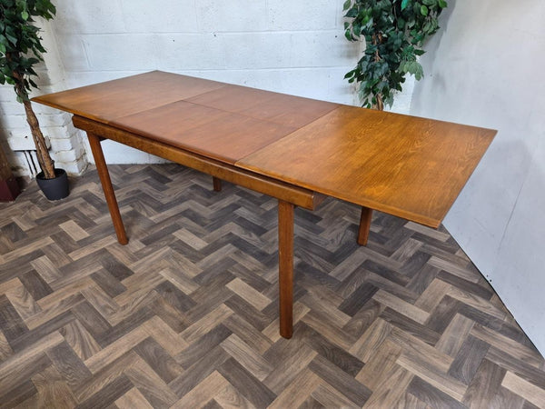Vintage Mid-Century White & Newton Teak Extending Dining Table And 4 Chairs Set