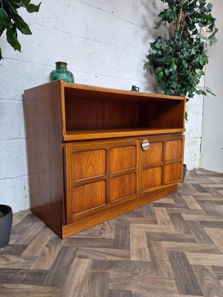 Vintage Nathan Squares Teak Media Sideboard Cabinet Mid-Century Scandi Retro
