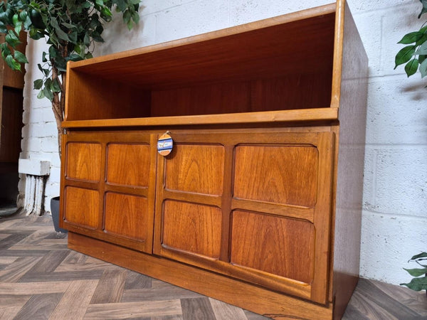 Vintage Nathan Squares Teak Media Sideboard Cabinet Mid-Century Scandi Retro