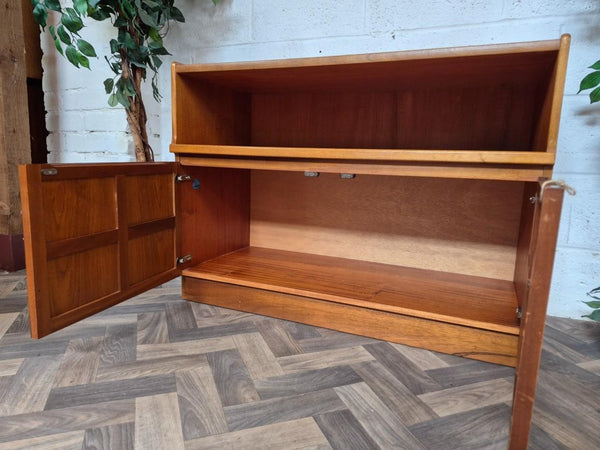 Vintage Nathan Squares Teak Media Sideboard Cabinet Mid-Century Scandi Retro