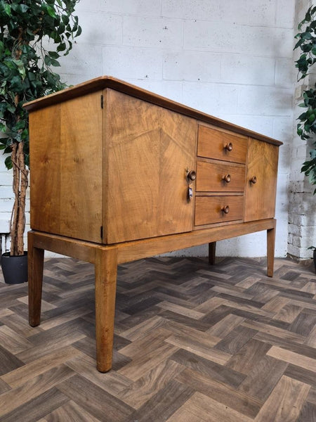Vintage CC41 1940's Walnut Compact Sideboard Scandi Retro MCM