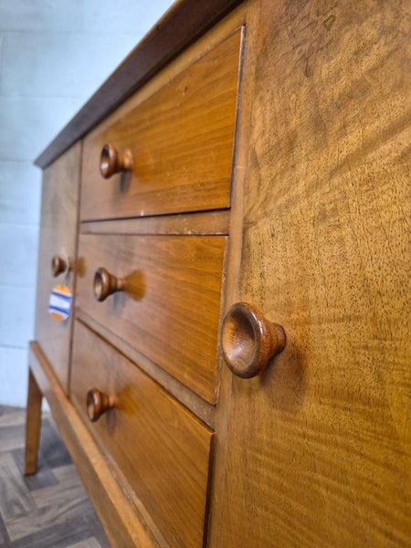 Vintage CC41 1940's Walnut Compact Sideboard Scandi Retro MCM