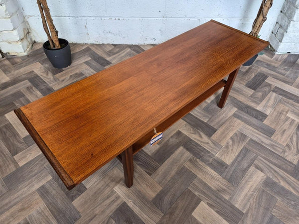 Vintage Mid-Century Myer Teak Coffee Table With Shelf Scandi Danish Retro MCM