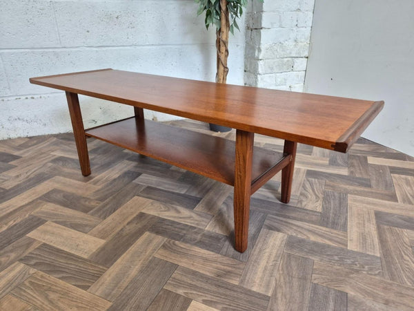 Vintage Mid-Century Myer Teak Coffee Table With Shelf Scandi Danish Retro MCM