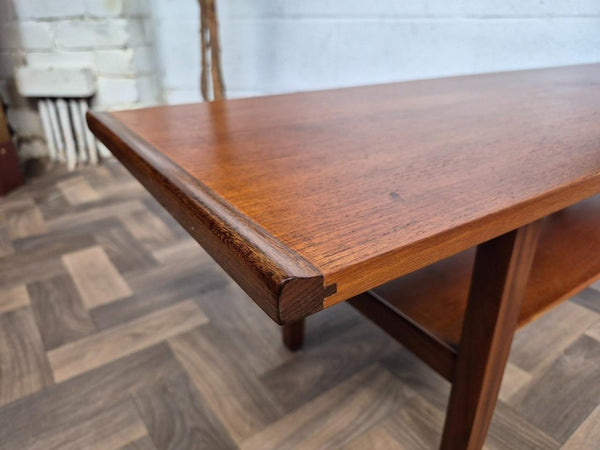 Vintage Mid-Century Myer Teak Coffee Table With Shelf Scandi Danish Retro MCM