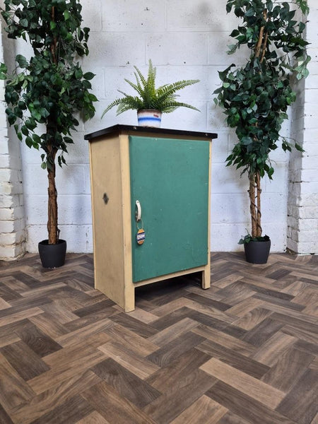 Vintage Mid-Century 1950's Wood & Enamel Kitchen Cabinet Larder Cupboard Retro