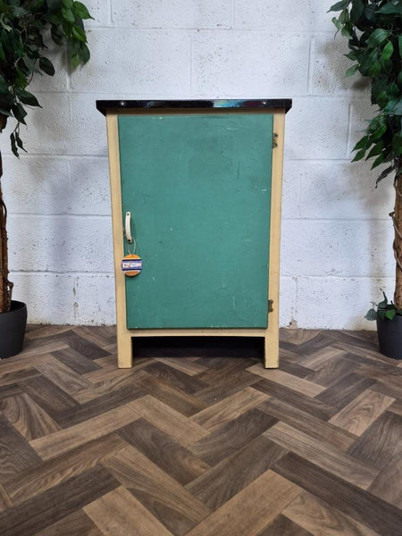 Vintage Mid-Century 1950's Wood & Enamel Kitchen Cabinet Larder Cupboard Retro