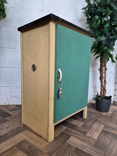 Vintage Mid-Century 1950's Wood & Enamel Kitchen Cabinet Larder Cupboard Retro