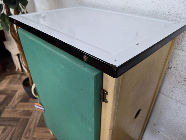 Vintage Mid-Century 1950's Wood & Enamel Kitchen Cabinet Larder Cupboard Retro
