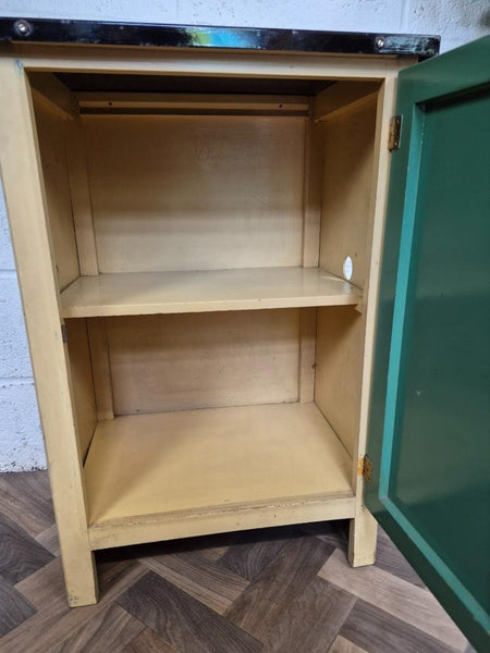 Vintage Mid-Century 1950's Wood & Enamel Kitchen Cabinet Larder Cupboard Retro