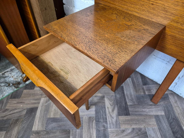 Vintage Mid-Century Austinsuite Teak Double Headboard & Bedside Tables Retro MCM