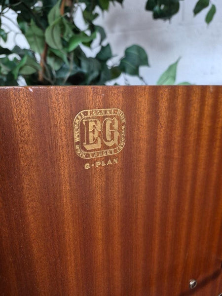Vintage Mid-Century G Plan Brandon Gentlemans Wardrobe Tallboy Blonde Oak Retro