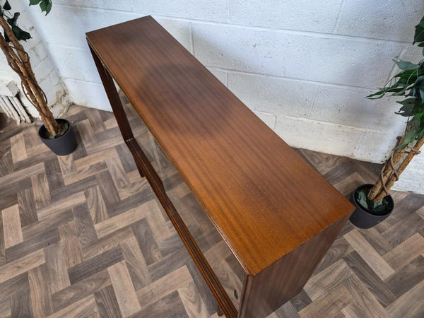 Vintage Mid-Century Beaver & Tapley Teak And Glass Slim Bookcase Scandi Retro MCM