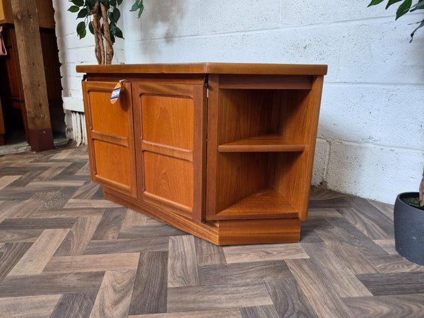 Vintage Nathan Squares Teak TV Stand Media Cabinet Mid-Century Retro