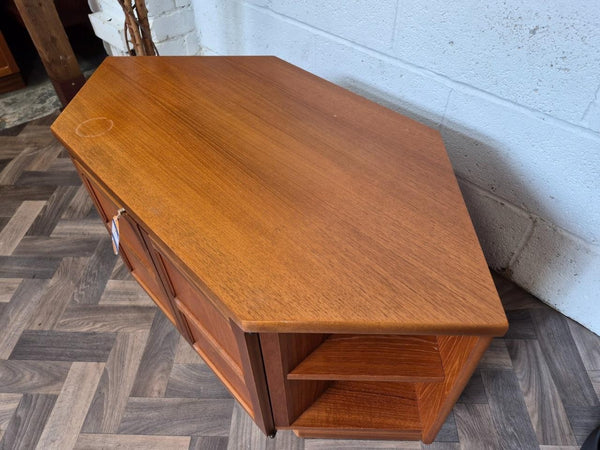 Vintage Nathan Squares Teak TV Stand Media Cabinet Mid-Century Retro