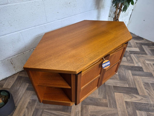 Vintage Nathan Squares Teak TV Stand Media Cabinet Mid-Century Retro