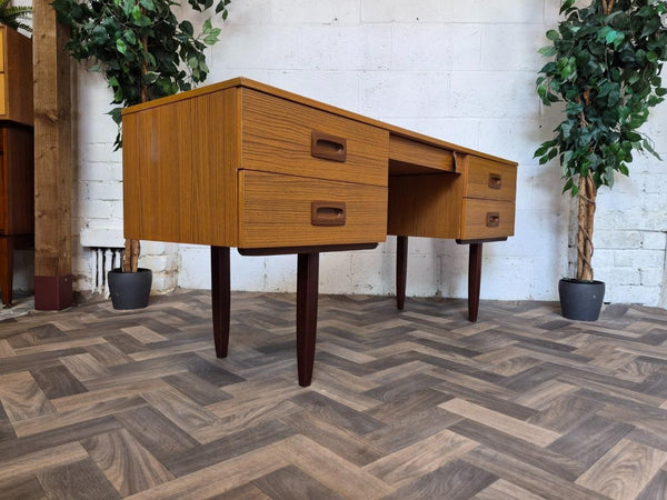 Vintage 70's Teak Compact Desk Dressing Table Home Office Mid-Century Retro MCM