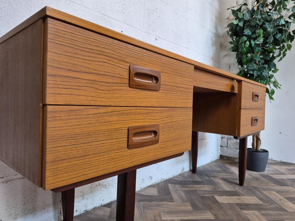 Vintage 70's Teak Compact Desk Dressing Table Home Office Mid-Century Retro MCM