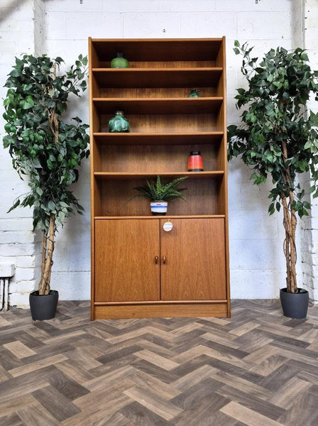 Vintage Mid-Century Jesper Danish Teak Tall Bookcase Shelf Unit