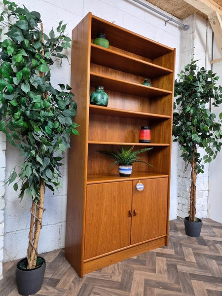 Vintage Mid-Century Jesper Danish Teak Tall Bookcase Shelf Unit