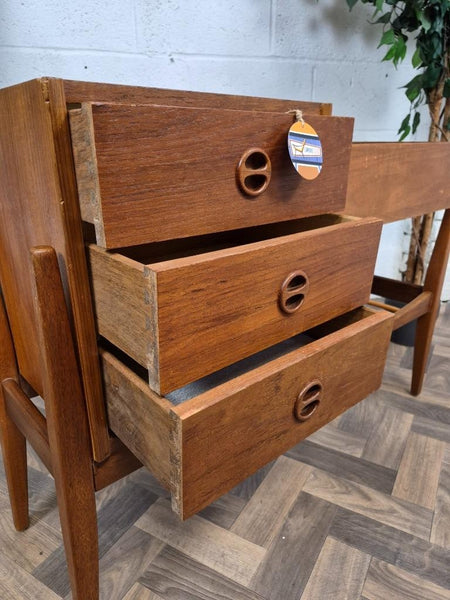 Vintage Mid-Century John Grimes Teak Planter Plant Stand With Drawers Danish MCM
