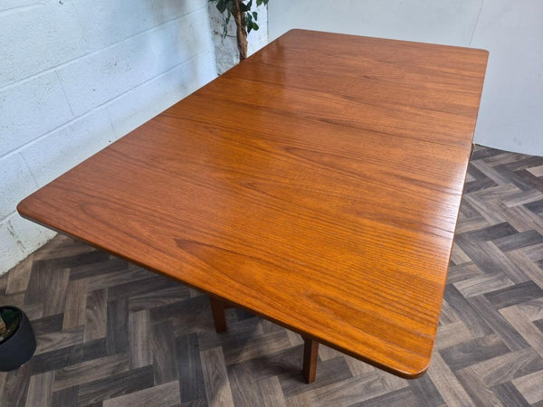 Vintage Mid-Century Jentique Teak Slim Dropleaf Dining Table Retro Danish MCM