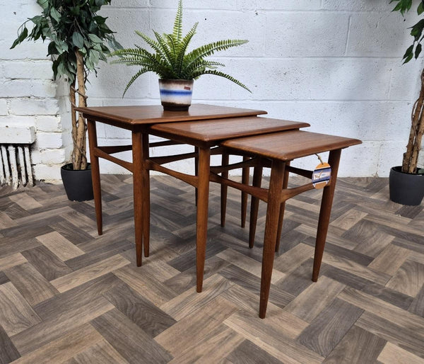 Vintage Kai Kristiansen Danish Teak Nest Of Tables Mid-Century Retro MCM