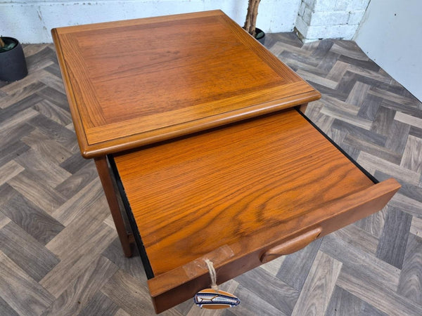 Vintage Mid-Century G Plan Astro Teak Side Table With Drawer
