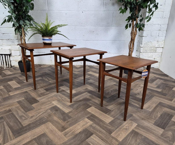 Vintage Kai Kristiansen Danish Teak Nest Of Tables Mid-Century Retro MCM