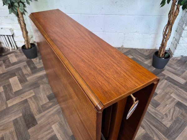 Vintage Mid-Century Jentique Teak Slim Dropleaf Dining Table Retro Danish MCM