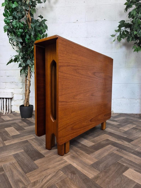 Vintage Mid-Century Jentique Teak Slim Dropleaf Dining Table Retro Danish MCM