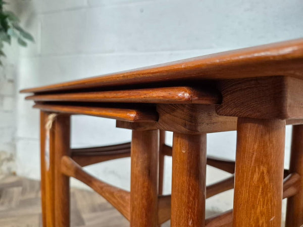 Vintage Kai Kristiansen Danish Teak Nest Of Tables Mid-Century Retro MCM