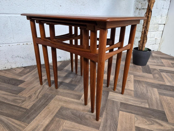 Vintage Kai Kristiansen Danish Teak Nest Of Tables Mid-Century Retro MCM