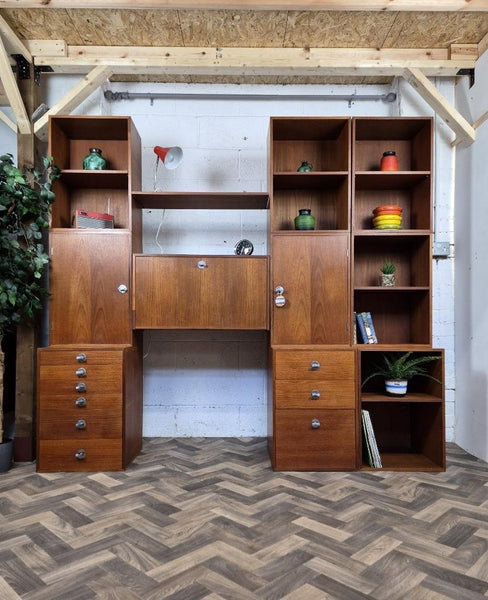Vintage Mid-Century Finn Juhl For France & Son Danish Teak Modular Wall System