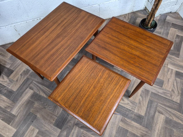 Vintage Kai Kristiansen Danish Teak Nest Of Tables Mid-Century Retro MCM