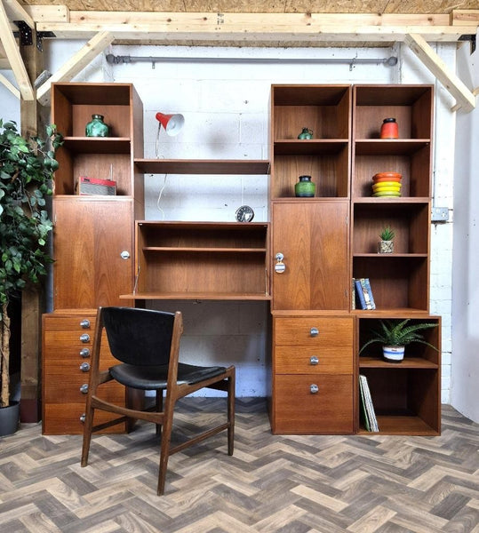 Vintage Mid-Century Finn Juhl For France & Son Danish Teak Modular Wall System