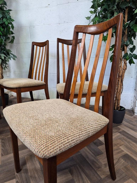 Set Of 4 Vintage Mid-Century G Plan Fresco Teak Dining Chairs Danish Scandi MCM