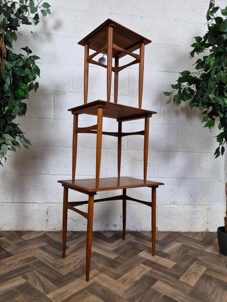 Vintage Kai Kristiansen Danish Teak Nest Of Tables Mid-Century Retro MCM