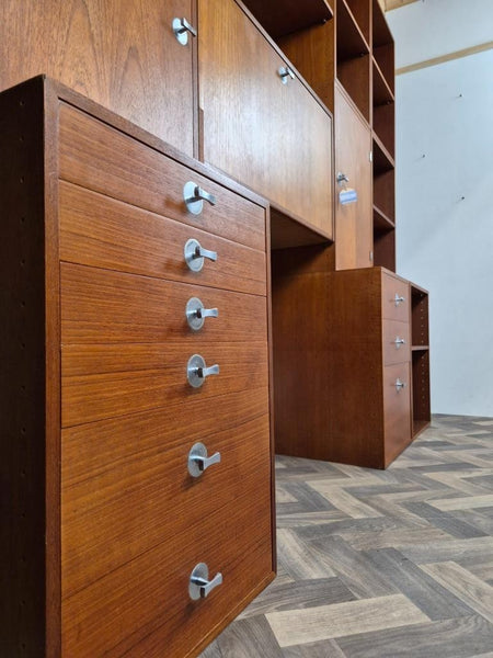 Vintage Mid-Century Finn Juhl For France & Son Danish Teak Modular Wall System